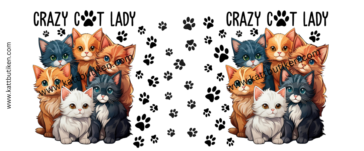 Mugg – Crazy Cat Lady – Porslin – 325 ml - Bild 3