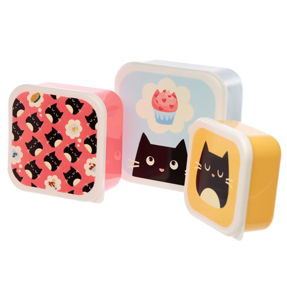 Trepack lunchlådor – Feline Fine – M/L/XL - Bild 2